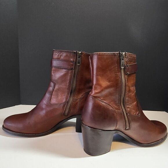 Frye Women's Brown Leather Western Cowgirl Boots - Picture 10 of 11